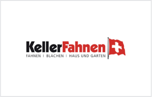 KellerFahnen Logo, Referenzprojekt der Kreativloft GmbH in Solothurn mit Mitarbeiterfotografie, Produktfotografie und Social Media Content.